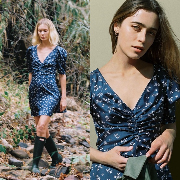 SOLD- CIAO LUCIA Tatiana Silk Mini Dress - Picture 2 of 7